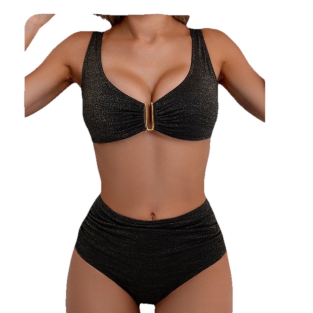 Elegant Black One Piece Swimsuit